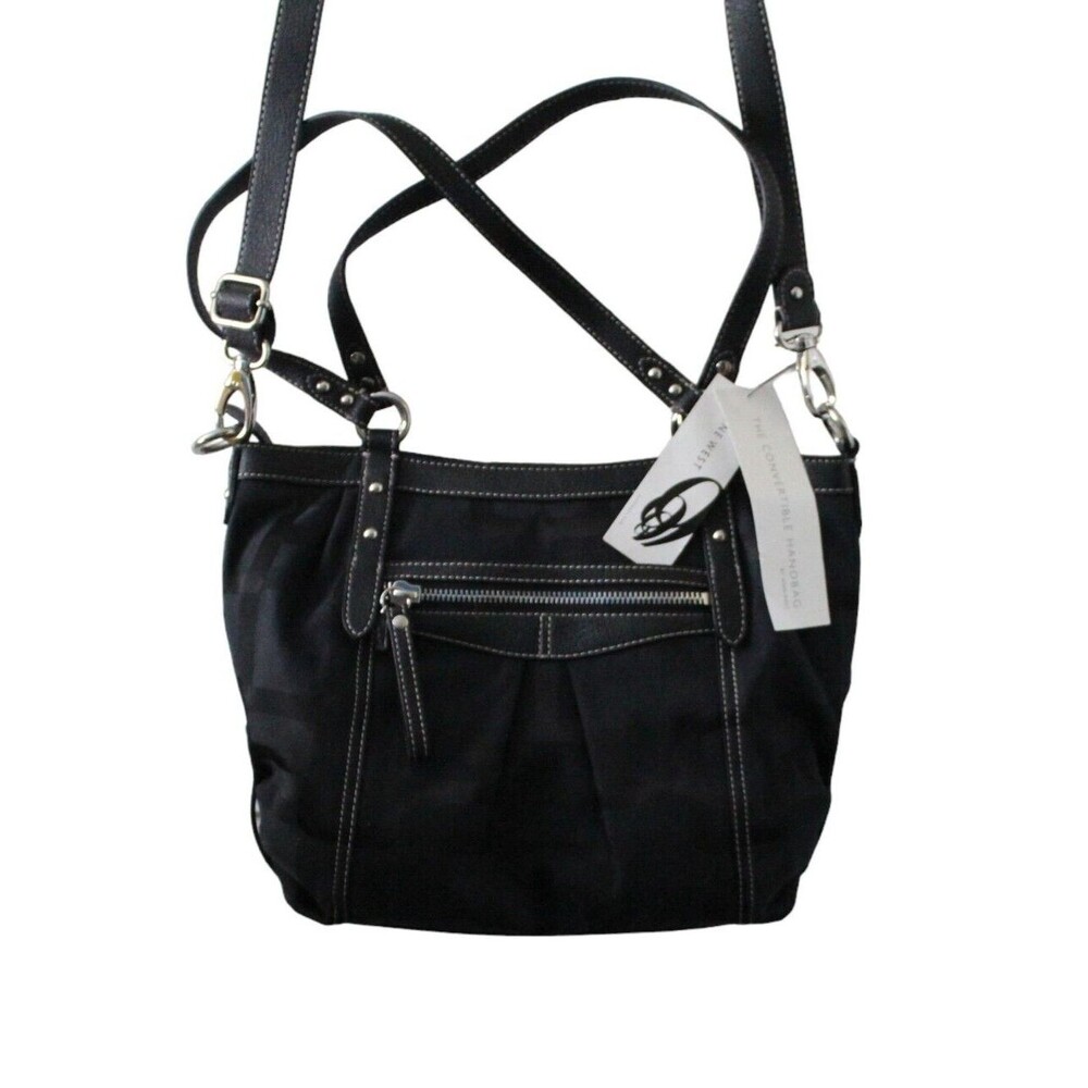 NIne West Black Convertible Crossbody Purse Shoulder Strap Handbag NWT